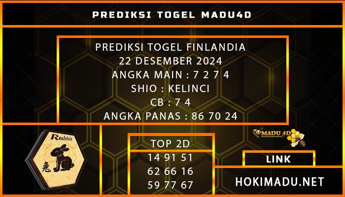 PREDIKSI TOGEL FINLANDIA 22 DESEMBER 2024