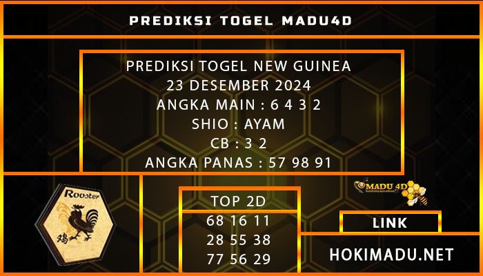 PREDIKSI TOGEL NEW GUINEA 23 DESEMBER 2024