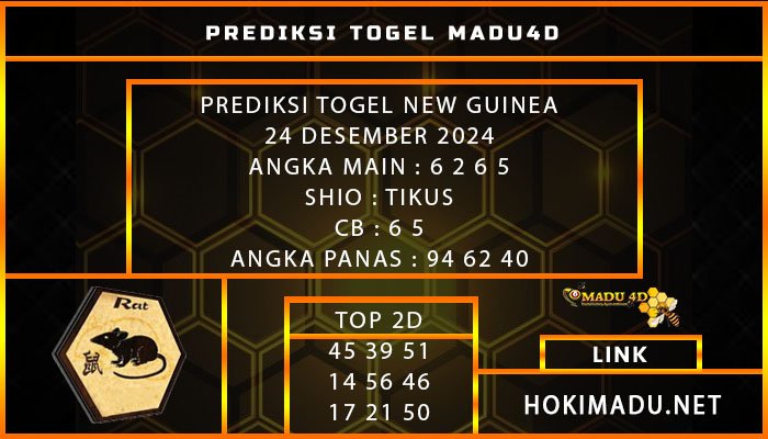 PREDIKSI TOGEL NEW GUINEA 24 DESEMBER 2024