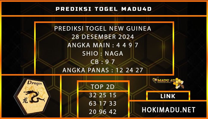 PREDIKSI TOGEL NEW GUINEA 28 DESEMBER 2024