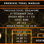 PREDIKSI TOGEL SINGAPORE 21 DESEMBER 2024