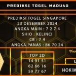 PREDIKSI TOGEL SINGAPORE 23 DESEMBER 2024