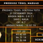 PREDIKSI TOGEL SENTOSA TOTO 21 DESEMBER 2024