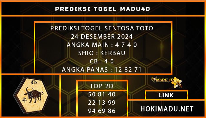 PREDIKSI TOGEL SENTOSA TOTO 24 DESEMBER 2024