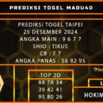 PREDIKSI TOGEL TAIPEI 25 DESEMBER 2024