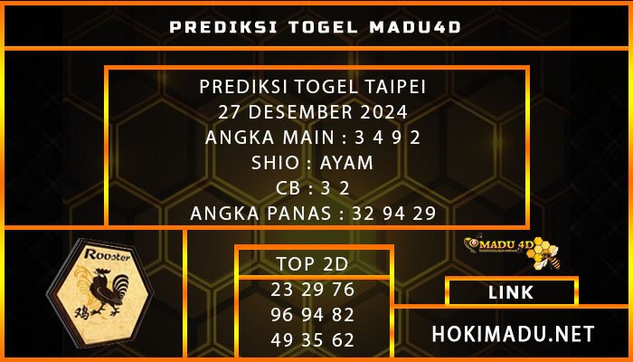 PREDIKSI TOGEL TAIPEI 27 DESEMBER 2024