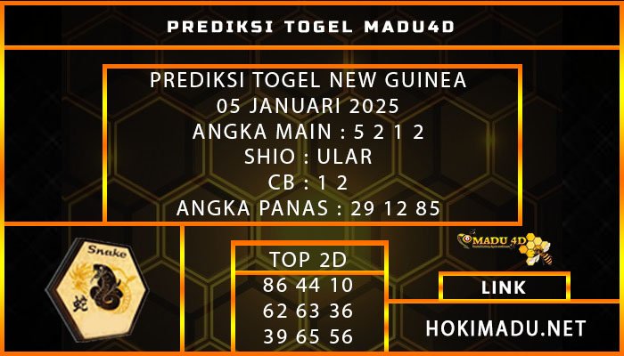 PREDIKSI TOGEL NEW GUINEA 05 JANUARI 2025
