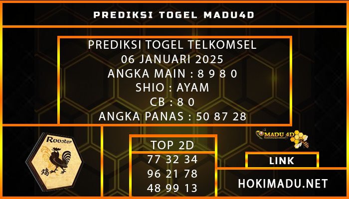 PREDIKSI TOGEL TELKOMSEL 06 JANUARI 2025