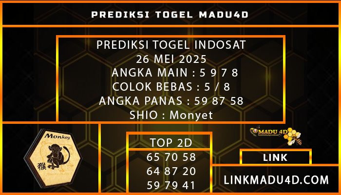PREDIKSI TOGEL INDOSAT TODAY POOLS 26 MAY 2025