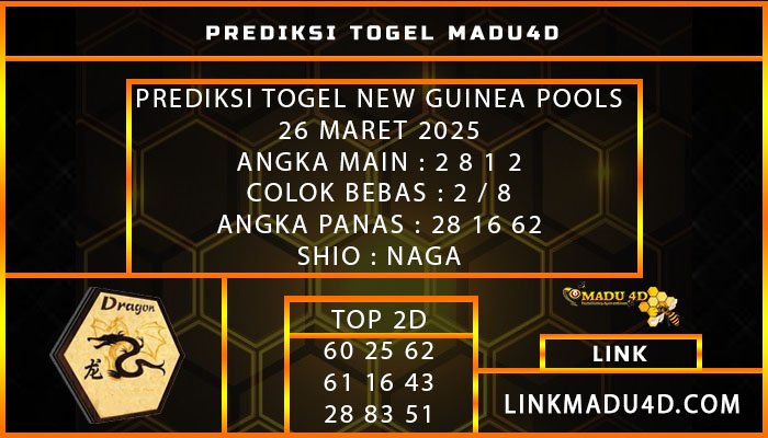 PREDIKSI TOGEL NEW GUINEA POOLS 26 MAY 2025