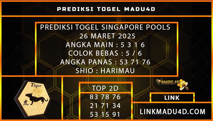 PREDIKSI TOGEL SINGAPORE POOLS 26 MAY 2025