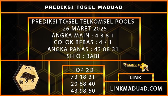 PREDIKSI TOGEL TELKOMSEL POOLS 26 MAY 2025