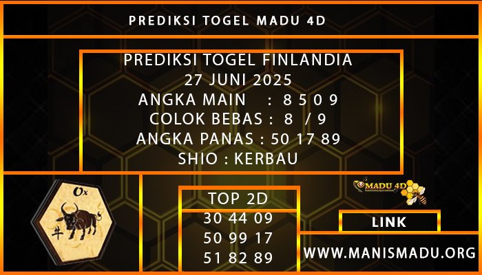 PREDIKSI TOGEL FINLANDIA 27 JUNI 2025