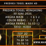 PREDIKSI TOGEL HONGKONG 30 JUNI 2025