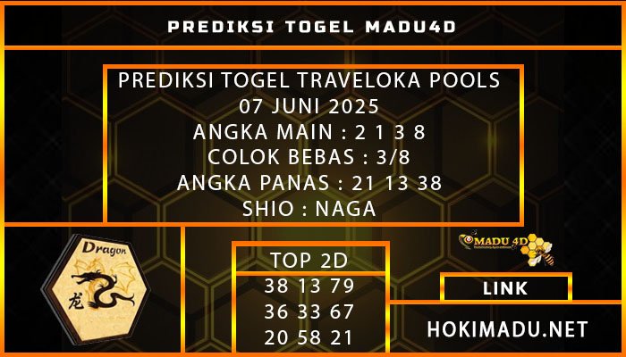 PREDIKSI TOGEL TRAVELOKA POOLS 07 JUNI 2025