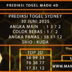 PREDIKSI TOGEL SYDNEY 30 JUNI 2025