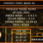 PREDIKSI TOGEL TAIPEI 28 JUNI 2025
