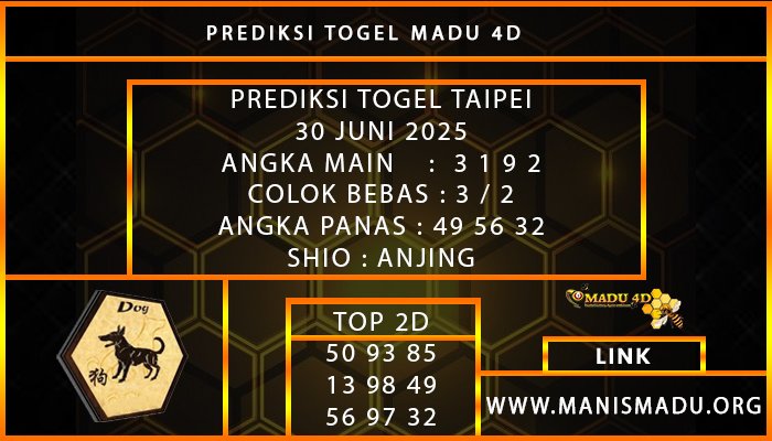 PREDIKSI TOGEL TAIPEI 30 JUNI 2025
