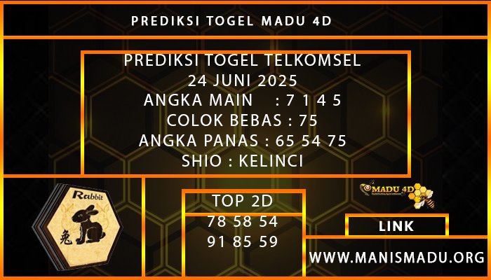 PREDIKSI TOGEL TELKOMSEL 24 JUNI 2025