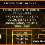 PREDIKSI TOGEL TELKOMSEL 30 JUNI 2025