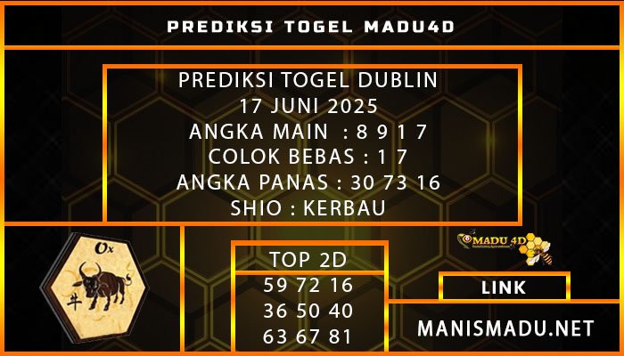 PREDIKSI TOGEL DUBLIN 17 JUNI 2025