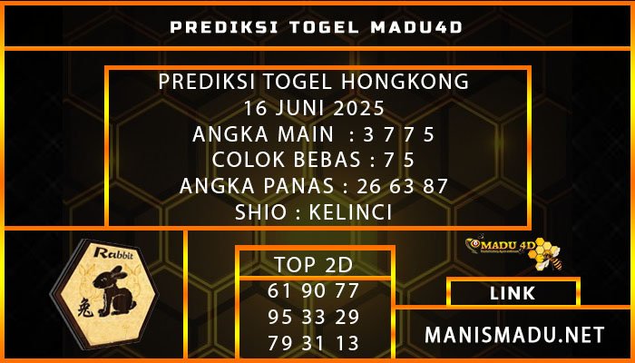 PREDIKSI TOGEL HONGKONG 16 JUNI 2025