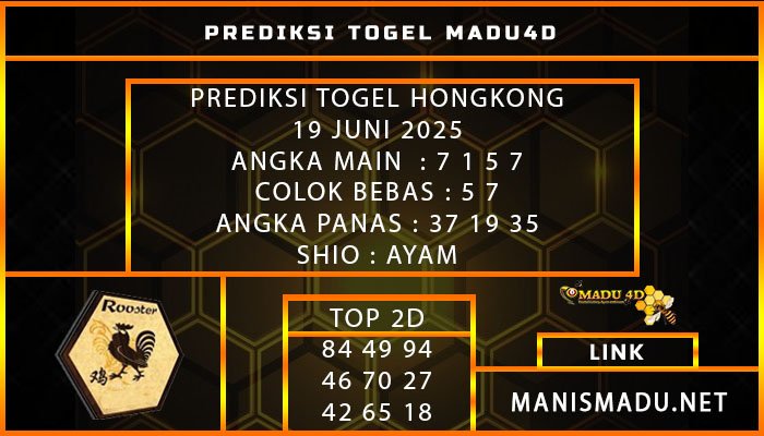 PREDIKSI TOGEL HONGKONG 19 JUNI 2025