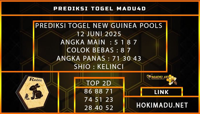 PREDIKSI TOGEL NEW GUINEA POOLS 12 JUNI 2025