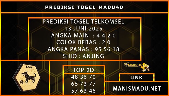 PREDIKSI TOGEL TELKOMSEL 13 JUNI 2025