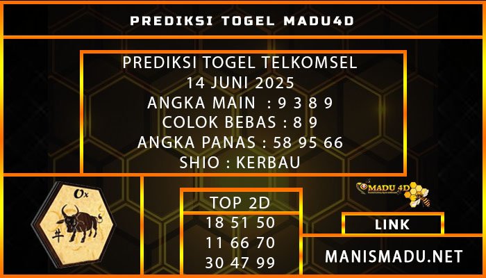 PREDIKSI TOGEL TELKOMSEL 14 JUNI 2025