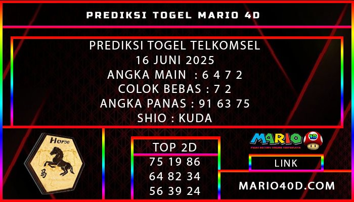 PREDIKSI TOGEL TELKOMSEL 16 JUNI 2025