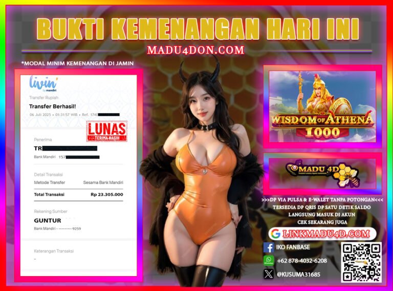 JACKPOT MEMBER DI MADU4D TANGGAL 06 JULI 2025