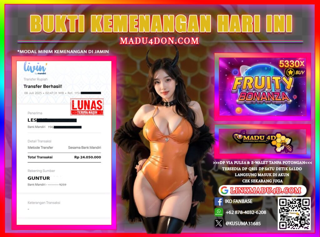 JACKPOT MEMBER DI MADU4D