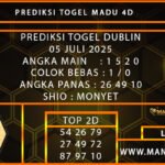 PREDIKSI TOGEL DUBLIN 05 JULI 2025