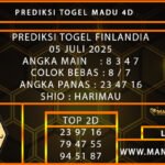 PREDIKSI TOGEL FINLANDIA 05 JULI 2025