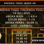 PREDIKSI TOGEL FINLANDIA 10 JULI 2025