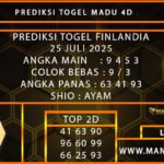 PREDIKSI TOGEL FINLANDIA 25 JULI 2025