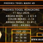 PREDIKSI TOGEL HONGKONG 11 JULI 2025