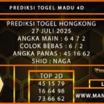 PREDIKSI TOGEL HONGKONG 27 JULI 2025