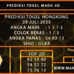 PREDIKSI TOGEL HONGKONG 28 JULI 2025