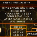 PREDIKSI TOGEL NEW GUINEA 05 JULI 2025