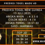 PREDIKSI TOGEL NEW GUINEA 15 JULI 2025