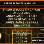 PREDIKSI TOGEL SINGAPORE 21 JULI 2025