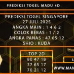 PREDIKSI TOGEL SINGAPORE 27 JULI 2025