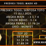 PREDIKSI TOGEL SENTOSA TOTO 15 JULI 2025