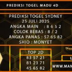 PREDIKSI TOGEL SYDNEY 25 JULI 2025