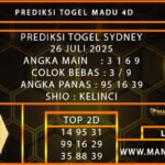 PREDIKSI TOGEL SYDNEY 26 JULI 2025