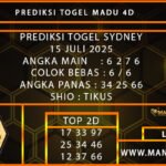 PREDIKSI TOGEL SYDNEY 15 JULI 2025