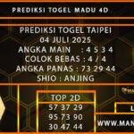 PREDIKSI TOGEL TAIPEI 04 JULI 2025 2025