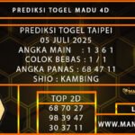 PREDIKSI TOGEL TAIPEI 05 JULI 2025